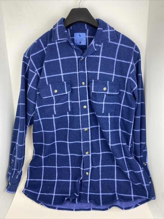 Tailorbyrd Other - Tailorbyrd “The Sweatshirt” Blue Flannel Shirt Mens Large